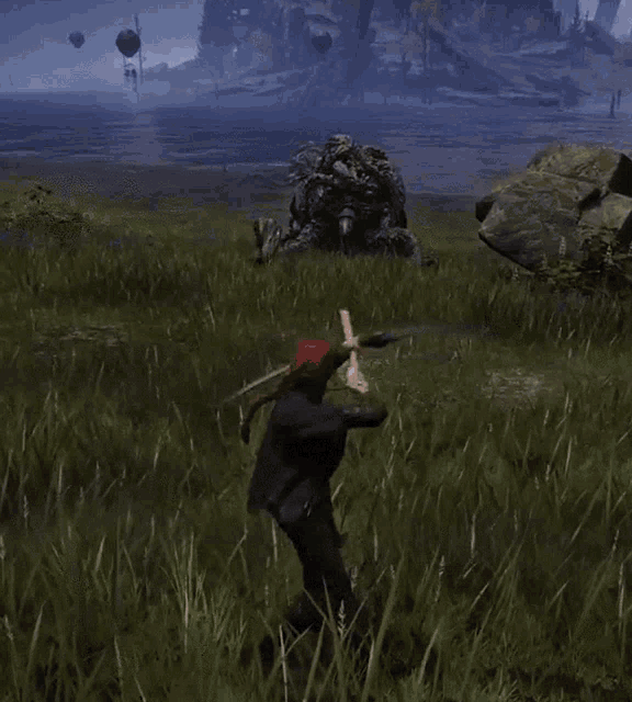 a video game is being played and a monster is being killed