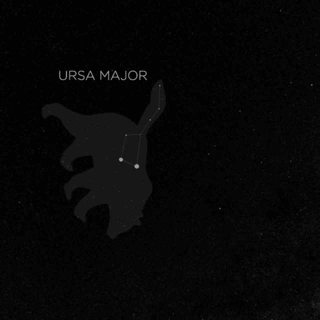 the constellation ursa major and ursa minor are shown in the night sky
