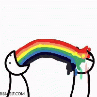 Rainbow Shooting Meme Figure Bbm Display Picture GIF - Rainbow Meme Figure Rainbow Colors GIFs
