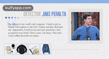 a picture of a man named jake peralta