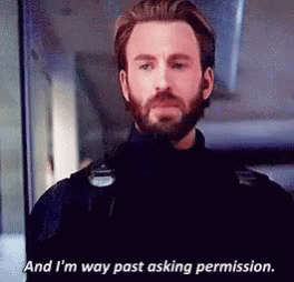 Infinity War Steve Rogers GIF - Infinity War Steve Rogers Way Past Asking Permission GIFs