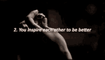 a close up of a man 's face with the words `` you inspire each other to be better '' written above him .