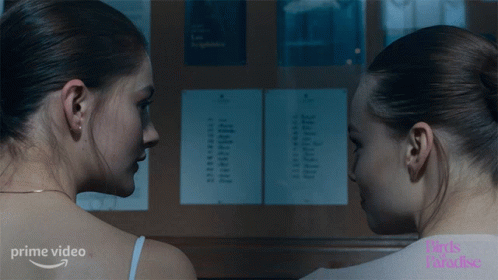 Staring Each Other Kate GIF - Staring Each Other Kate Marine GIFs