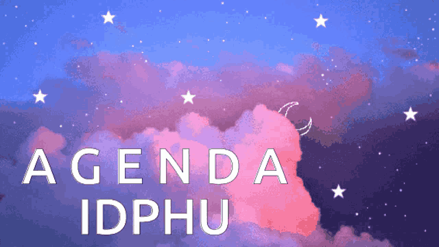 agenda idphu is written on a blue background
