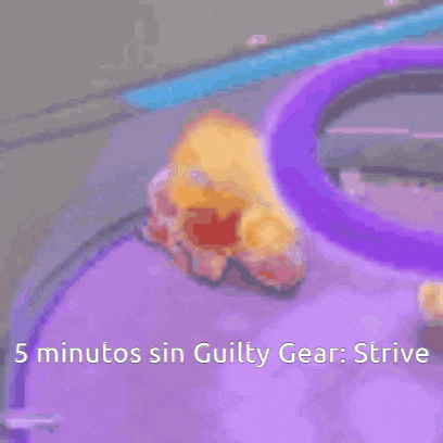 a purple background with the words " 3 minutos sin guilty gear : strive " written on it