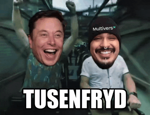 elon musk and a man with a beanie that says multiversx