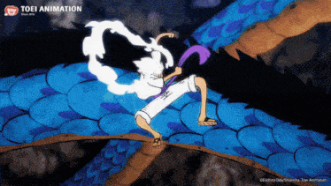 a toei animation logo is on a cartoon
