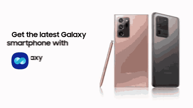 a galaxy forever advertisement with two phones and a pen