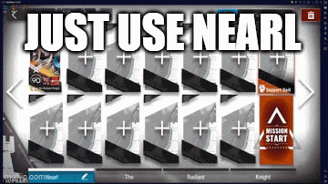 a screenshot of a game that says just use nearl on it
