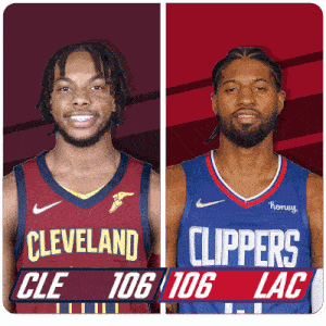 Cleveland Cavaliers (106) Vs. Los Angeles Clippers (106) Fourth-period-overtime Break GIF - Nba Basketball Nba 2021 GIFs