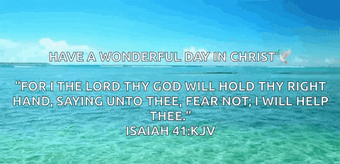 a quote from isaiah 41 kjv is written over a picture of the ocean