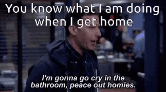 You Know What I Am Doing When I Get Home Cry GIF - You Know What I Am Doing When I Get Home Cry Brooklyn Nine Nine GIFs