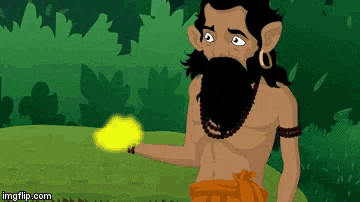 a cartoon of a man with a beard holding a yellow object with the url imgflip.com at the bottom