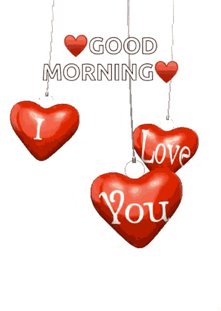 three red hearts with the words " i love you " on them