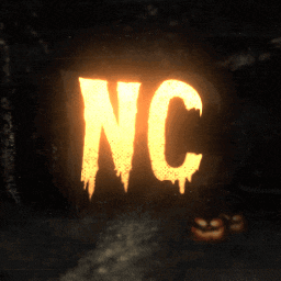 a glowing sign that says nc is lit up in the dark