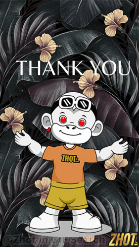 a cartoon character with a shirt that says ' zhou ' on it