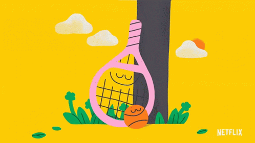 Take A Breath Headspace Guide To Meditation GIF - Take A Breath Headspace Guide To Meditation Tennis Racket GIFs