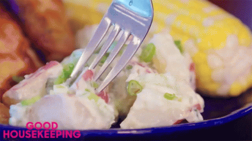 Potato Salad Taste GIF - Potato Salad Taste Dig In GIFs