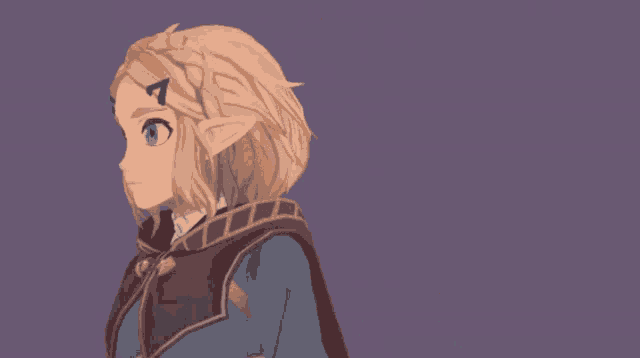 a drawing of a girl with a braided hair style