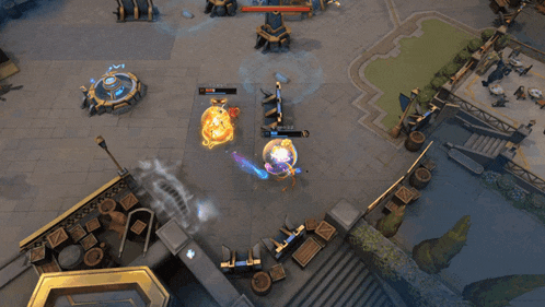 a video game is being played with a skull in the center