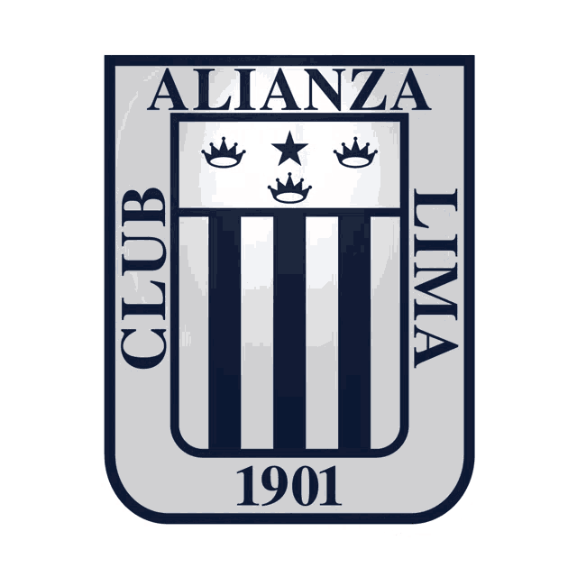 a logo for alianza lima with a blue and white shield