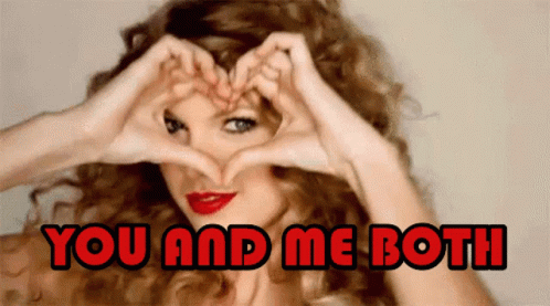 You And Me Both Heart Hands GIF - You And Me Both Heart Hands Taylor Swift GIFs