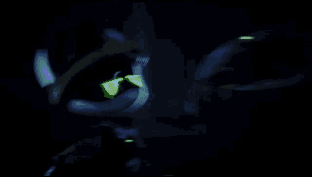 a cartoon character with a green light on his head