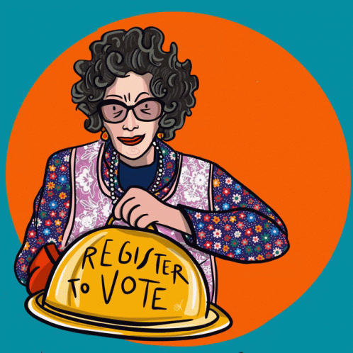 Register To Vote And Eat Something GIF - Register To Vote And Eat Something Eat Something GIFs