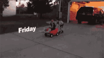 the word friday is on the side of a road
