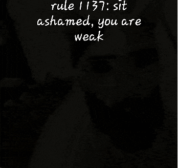 a cat with a beard and the words rule 1337 sit ashamed you are weak below it