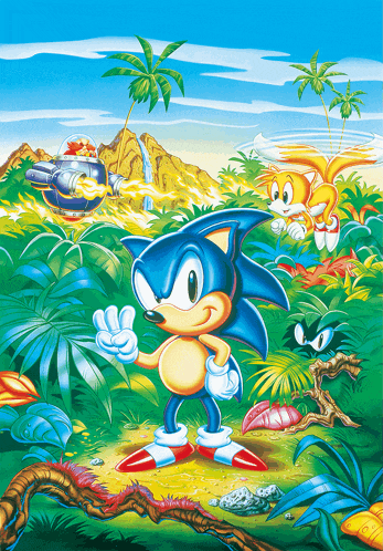 an illustration of sonic the hedgehog and tails the fox