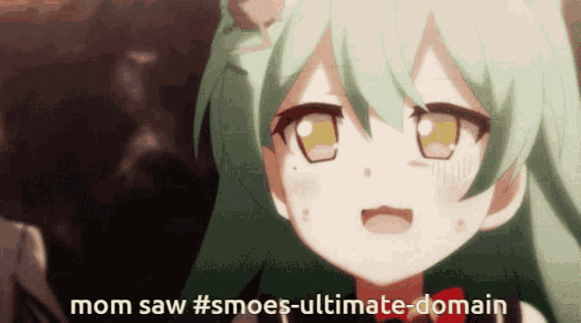 a picture of a girl with the words mom saw smoes-ultimate-domain below her