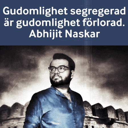 a poster for abhijit naskar shows a man with glasses and a beard