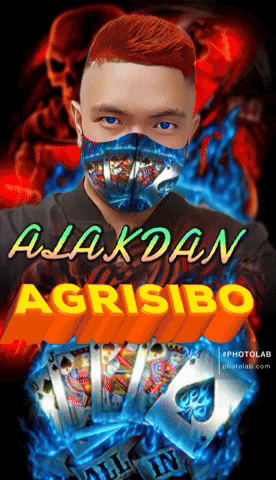 a poster with a man wearing a mask and the name alakidan agrisibo