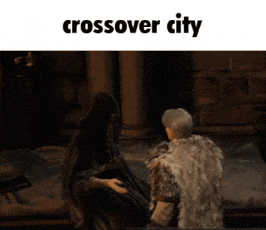 a screenshot of a video game with the words crossover city below it