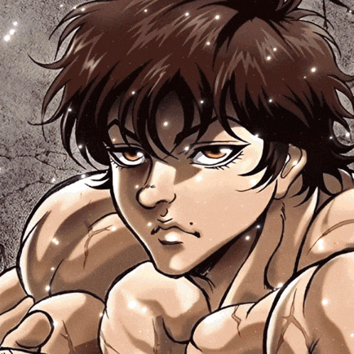 a close up of a cartoon character 's face with muscles