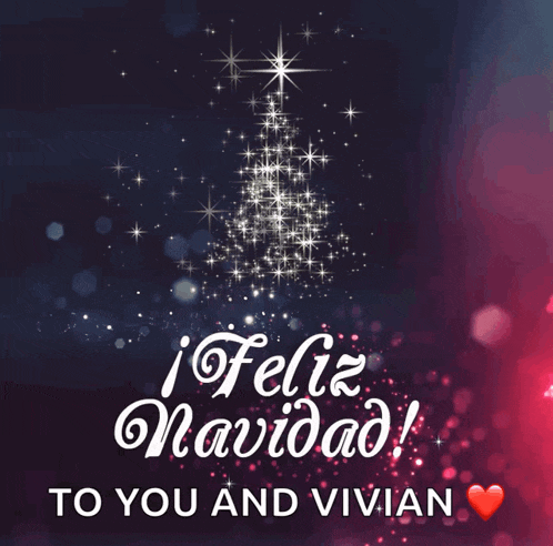 a christmas card that says feliz navidad to you vivian