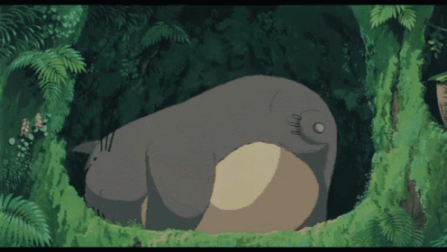 A Sleepy Friend GIF - Totoro Mei Stretch GIFs