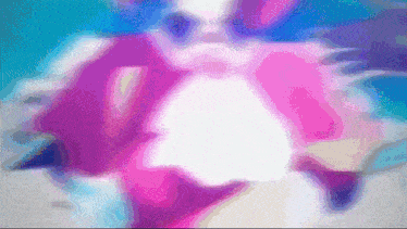 a blurry picture of a person in a pink and white dress