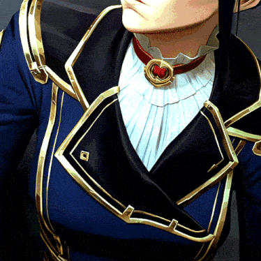a close up of a person 's collar with a heart shaped buckle