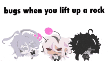 bugs when you lift up a rock written on a poster