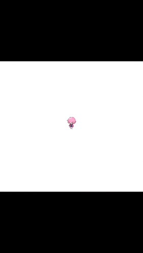 a cartoon character with pink hair and overalls