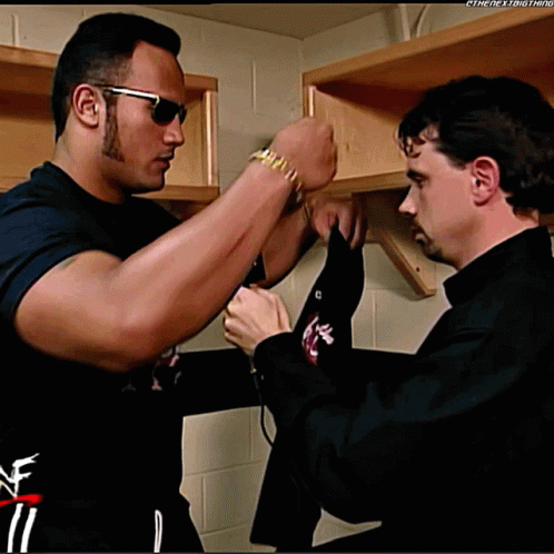 The Rock Michael Cole GIF - The Rock Michael Cole Covers Face GIFs