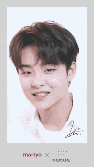 a picture of a young man with the name ma nyo on the bottom