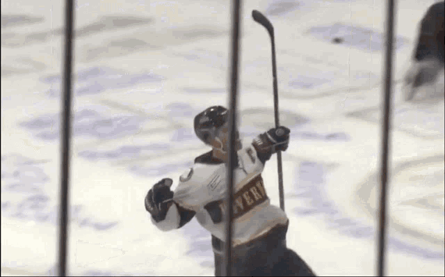 a hockey player wearing a jersey that says ' very ' on it