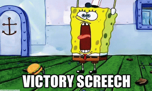 Spongebob Victory Screech GIF
