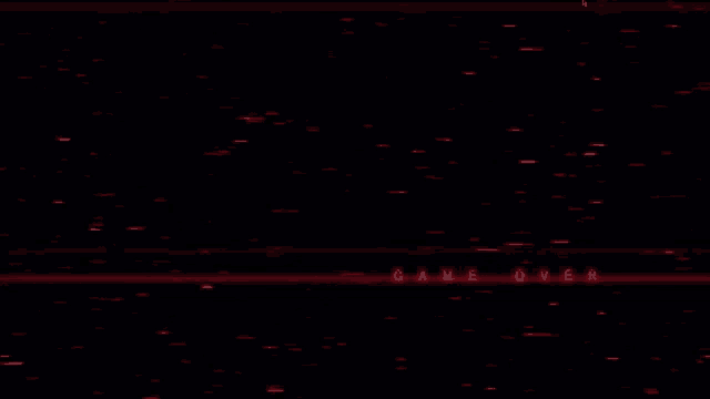 a black background with red dots and the words `` game over '' .