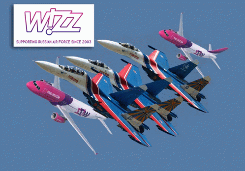Wizz Air Proudly Sponsored By Russian Air Force GIF - Wizz Air Proudly Sponsored By Russian Air Force GIFs