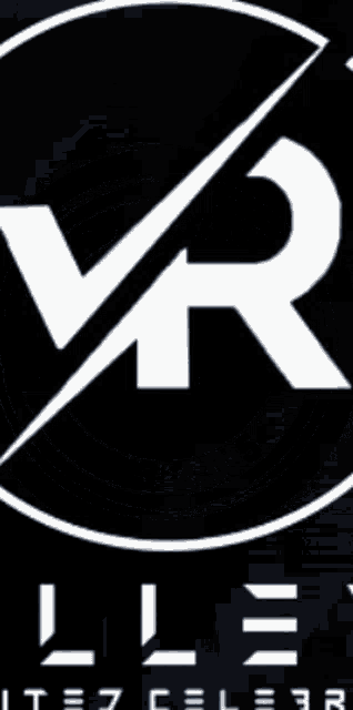 a white circle with the letter r in it