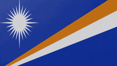 a blue flag with a white star on it